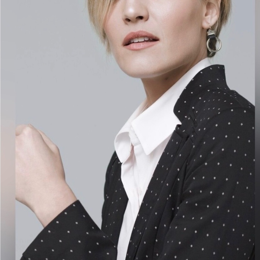 White House Black Market Diamond Dots Blazer - Picture 3 of 10